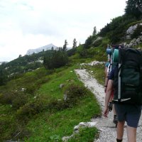 Na obzoru se již objevuje Wiesberghaus.