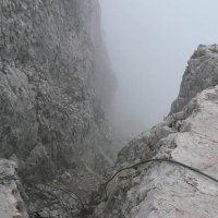 Ferata na druhou stranu k Adamek Hütte.