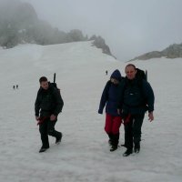 Sestup zpět k Simony Hütte.