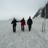 Sestup zpět k Simony Hütte.
