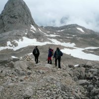 Sestup zpět k Simony Hütte.