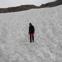 Sestup zpět k Simony Hütte.