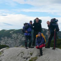 Společné foto nedaleko Wiesberghaus.