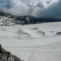 Lanovkou z Ramsau nahoru na ledovec.