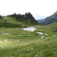 Cesta na Refugi del Pla de Estany nebyla prakticky vůbec značená, takže jsme ji během chvíle ztratili.