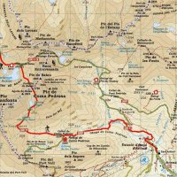 Čtverec na mapě je 1 km, celkově nám to trvalo cca. 9 hodin.