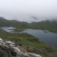 Pohled dolů, kde vede Miners track.