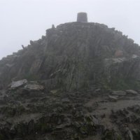 Vrchol Snowdon.