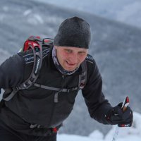 První vrchol, čas 1:21:37.