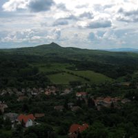 Pohled na maďarský hrad Salgo