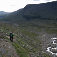 Stoupáme k ledovci Kittelglacier