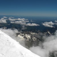 Pohled z Parrot (4 438 m) do údolí na západ