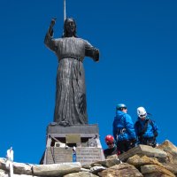 Socha Krista na Balmenhorn (4 167 m).