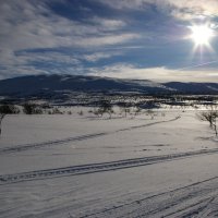 Sjezd k prvnímu jezeru nad Kilpisjärvi