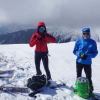 Končíme 200 m pod vrcholem Barance (2184 m), dále to je skoro samý led.
