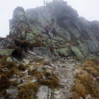 Jediné řetěžy na cestě tam (z Plačlivého na Ostrý Roháč). Dolů jich pak bylo mnohem více.