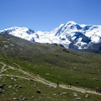 Cesta z Rotenboden na Monte Rosa Hute