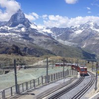 Zubačka na Gornergrat a Matterhorn